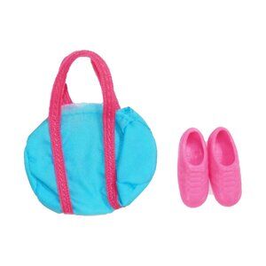 Vtg 1983 Barbie Great Shape Skipper Gym Duffle Bag Purse Pink Sneakers 7417